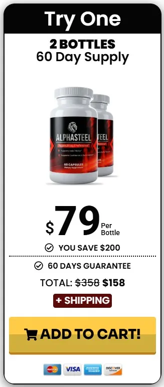 AlphaSteel 2 bottle package – 60-day supply at discounted price